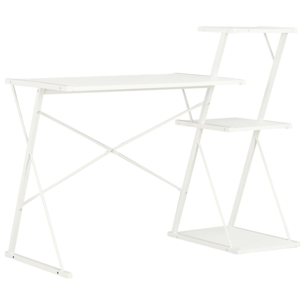 Schreibtisch mit Regal Schwarz und Braun 116×50×93 cm