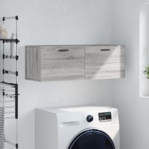 Wall Cabinet Smoked Oak 100x36.5x35 cm Engineered Wood