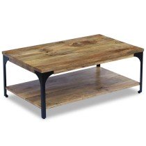 Coffee Table with Shelf 100x60x35 cm Solid Reclaimed Wood