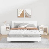 Bedside Cabinet Grey 50x34x50 cm Solid Wood Pine