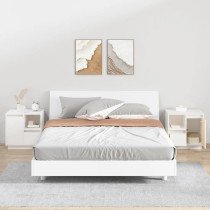 Nachttisch Grau 50x34x50 cm Massivholz Kiefer