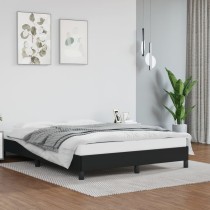 Bed Frame Black 180x200 cm 6FT Super King Faux Leather