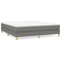 Box Spring Bed Frame Dark Grey 180x200 cm 6FT Super King Fabric