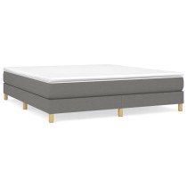Box Spring Bed Frame Dark Grey 90x190 cm 3FT Single Fabric