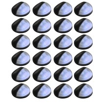 Outdoor Solar-Wandleuchten LED 12 Stk. Rund Schwarz
