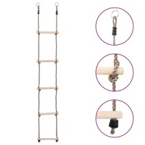 5-Step Ladder 210 cm Solid Pinewood