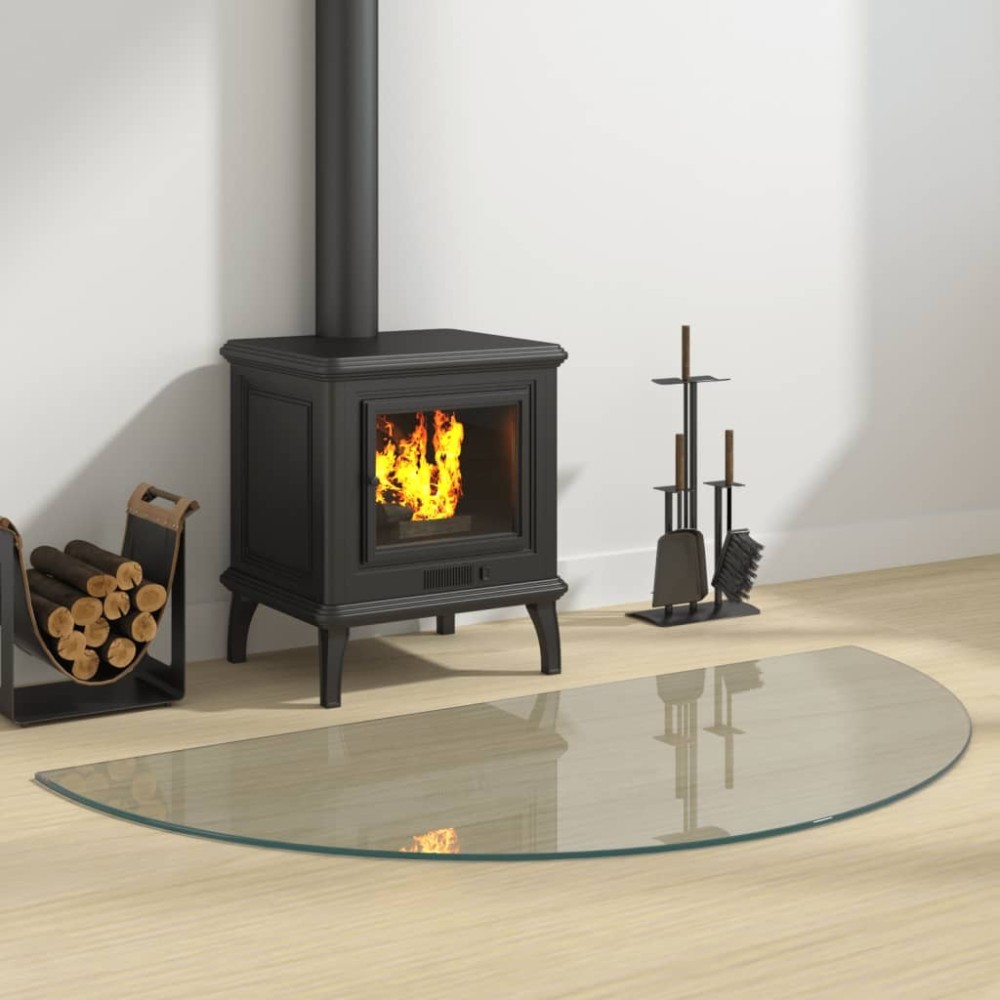 Fireplace Glass Plate Half Round 1000x500 mm