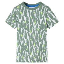 Kids' T-shirt Ecru and Dark Ivy 140