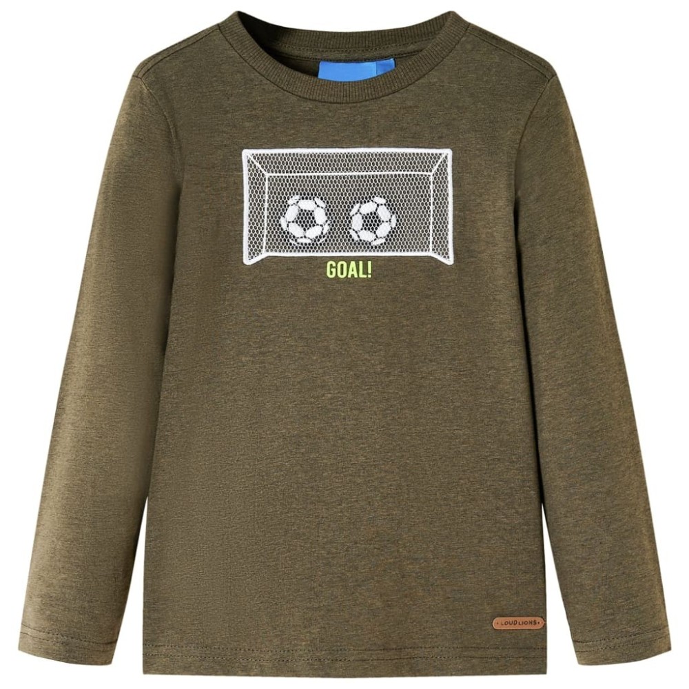 Kids' T-shirt with Long Sleeves Bright Orange 140