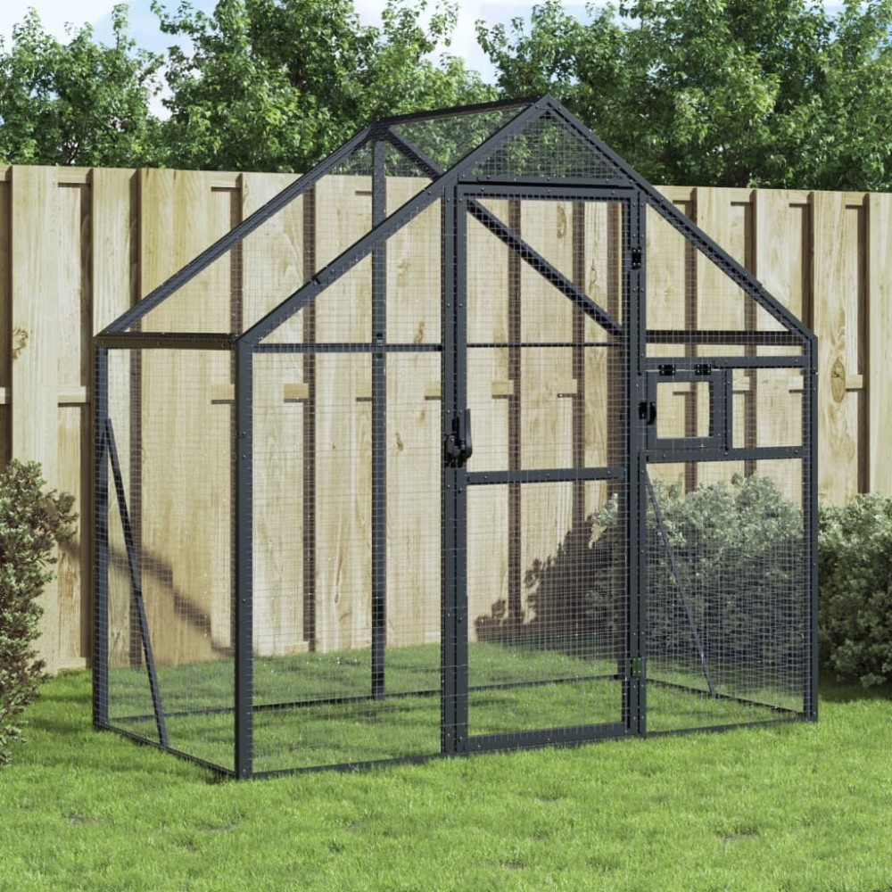 Aviary Anthracite 1.79x3x1.85 m Aluminium