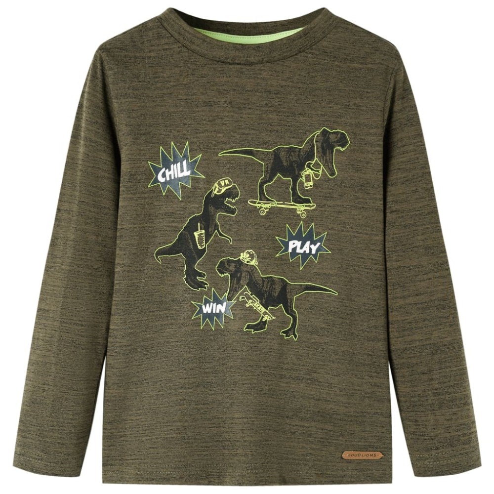 Kids' T-shirt with Long Sleeves Ochre 140