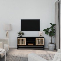 TV Cabinet 105x30x45 cm Engineered Wood and Iron