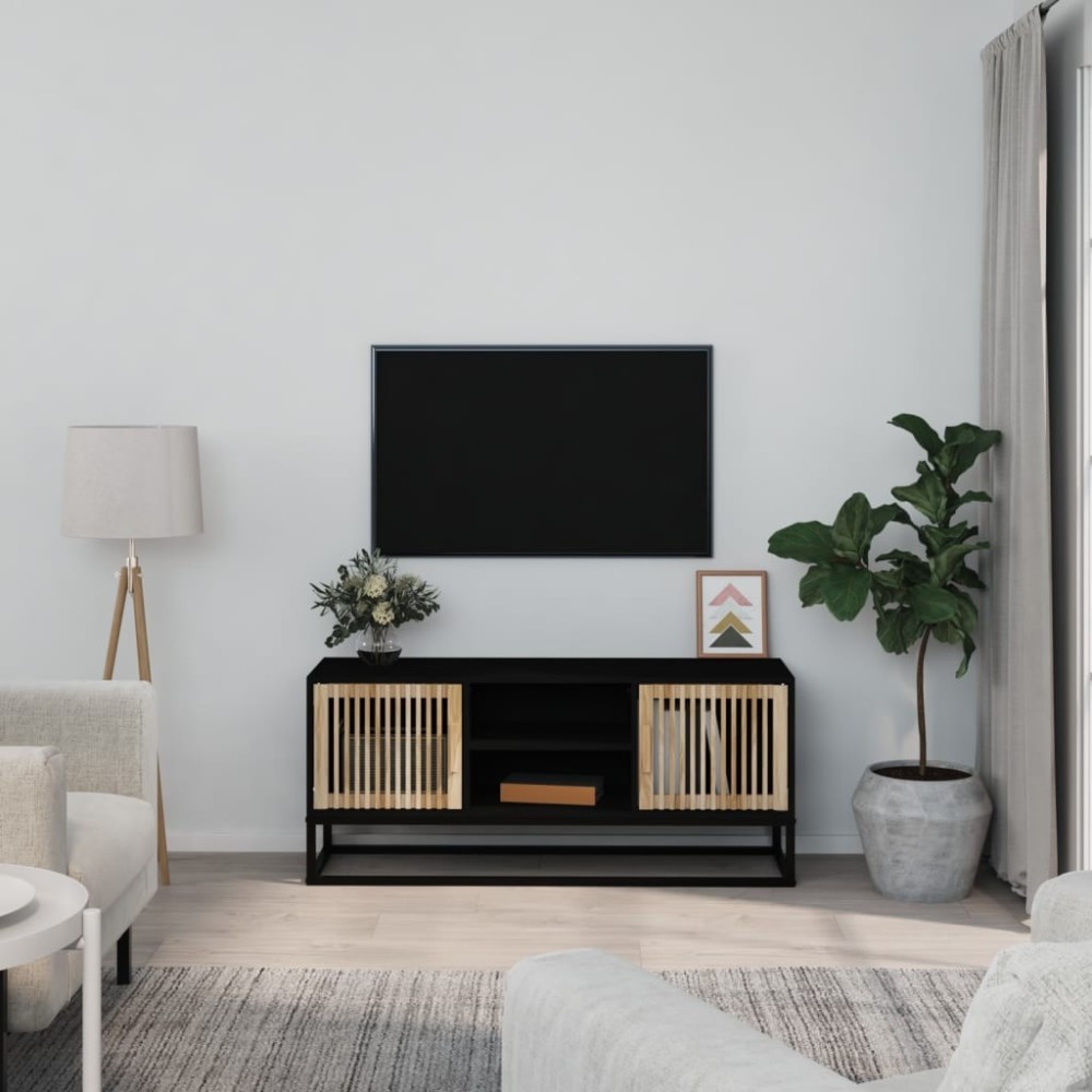 TV Cabinet 105x30x45 cm Engineered Wood and Iron