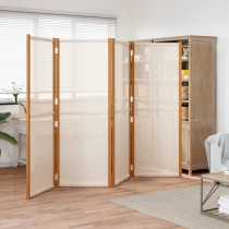 6-Panel Room Divider Cream White 420x180 cm