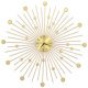 Wall Clock Metal 58 cm Golden and Black
