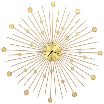 Wall Clock Metal 58 cm Golden and Black