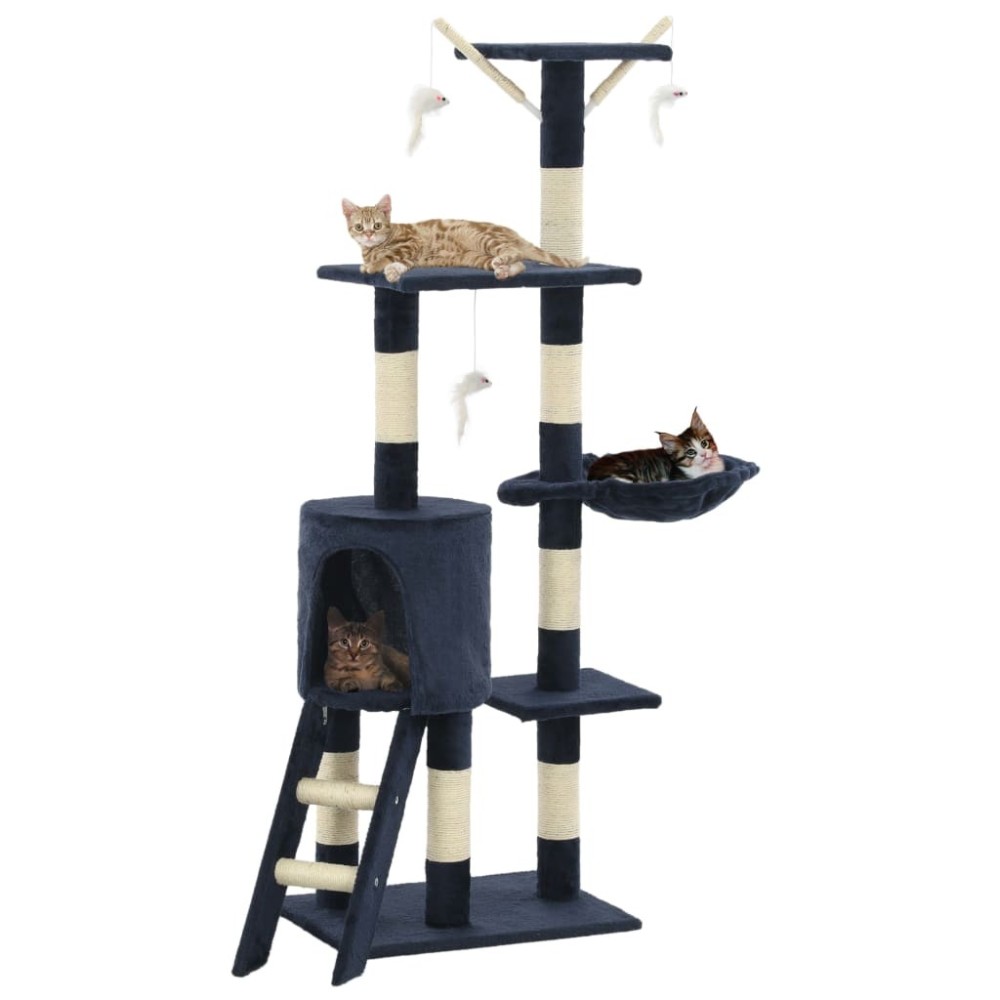 Cat Tree with Sisal Scratching Posts 138 cm Beige