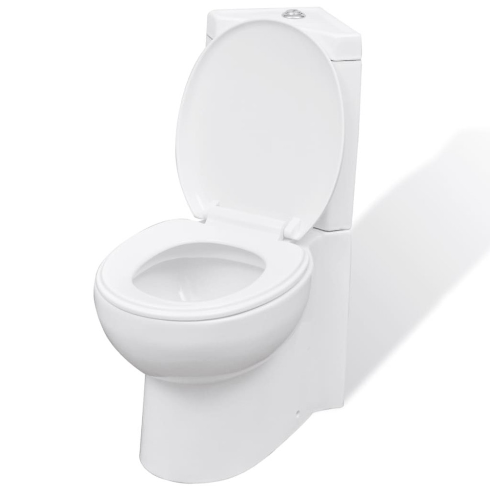 WC Ceramic Toilet Bathroom Corner Toilet Black
