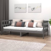 Day Bed Grey Solid Wood Pine 80x200 cm