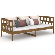 Day Bed Grey Solid Wood Pine 80x200 cm