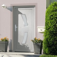Front Door White 98x208 cm PVC