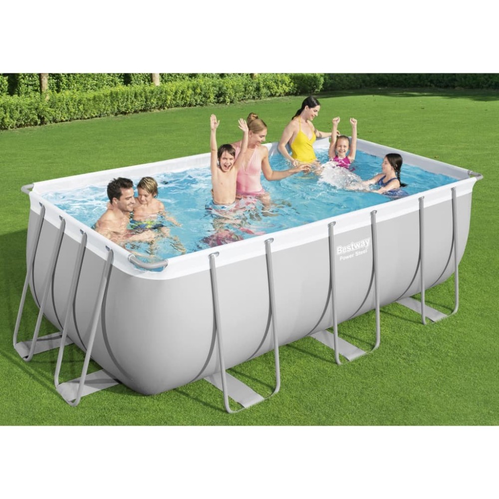 Bestway Power Steel Swimming Pool Set Rectangular 412x201x122 cm