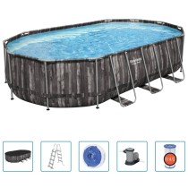 Bestway Power Steel Swimming Pool Set Oval 488x305x107 cm