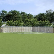 Outdoor Dog Kennel with Roof Silver 10x6x2.5 m Galvanised Steel