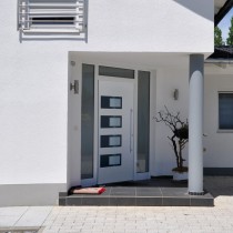 Front Door White 100x200 cm Aluminium and PVC