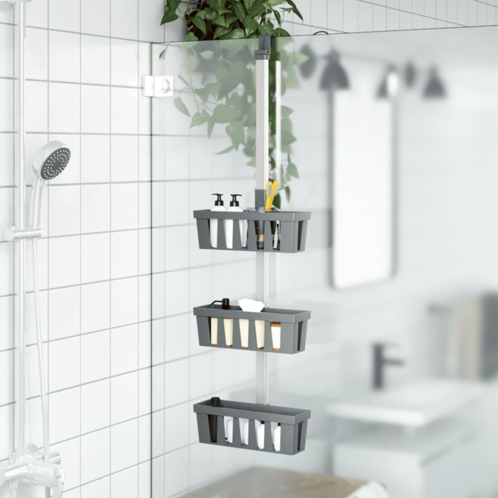Shower Hanger Shelf 30x15x(67-105) cm Aluminium