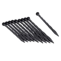 Nature Ground Spikes 10 pcs 20 cm Black