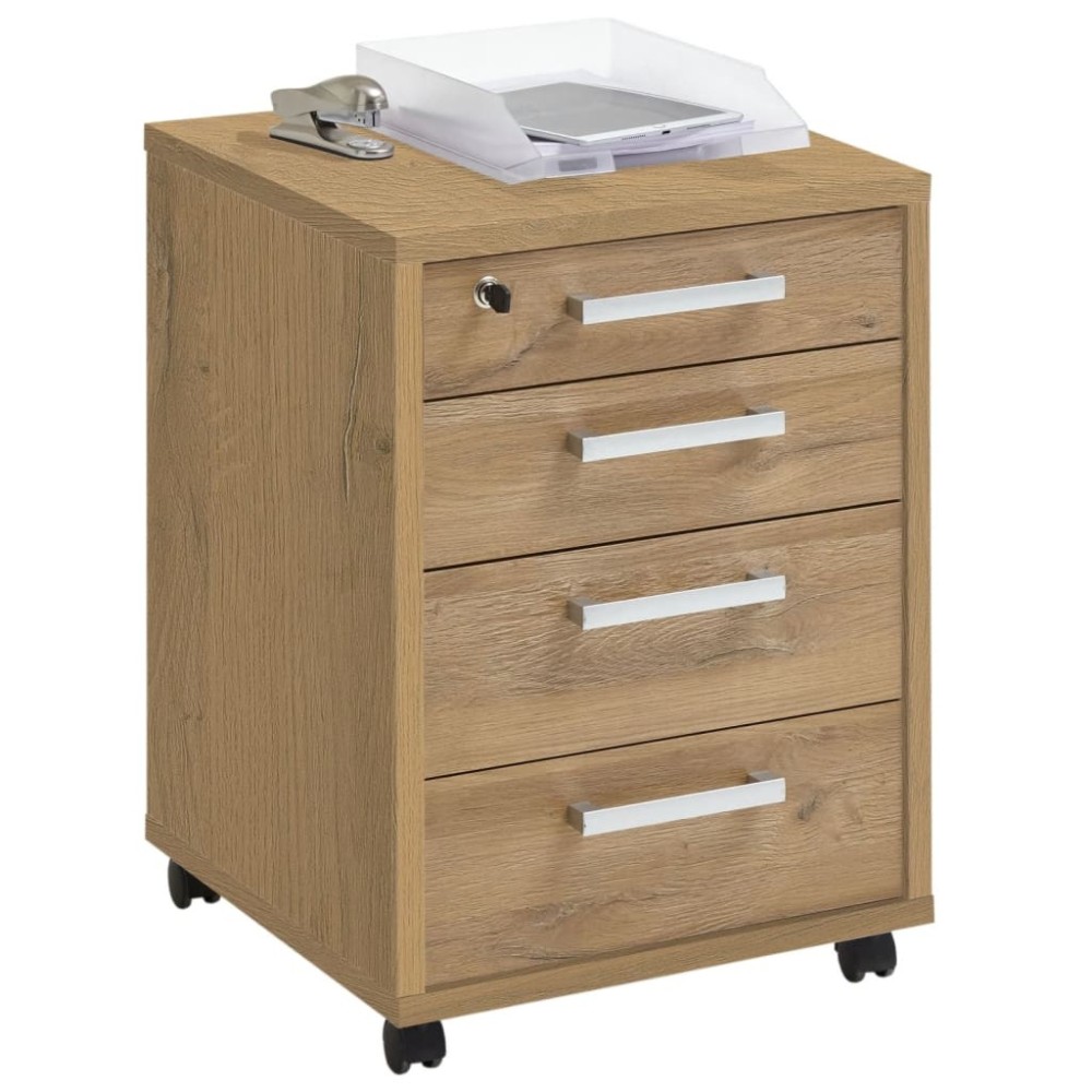 FMD Mobile Drawer Cabinet 48x49.5x65.5 cm White