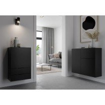 FMD Dresser with Drawer and Doors 49.7x31.7x81.3 cm Black