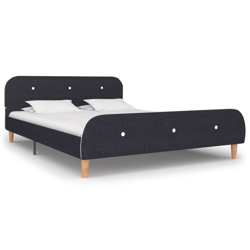 Bed Frame Taupe Fabric 135x190 cm 4FT6 Double