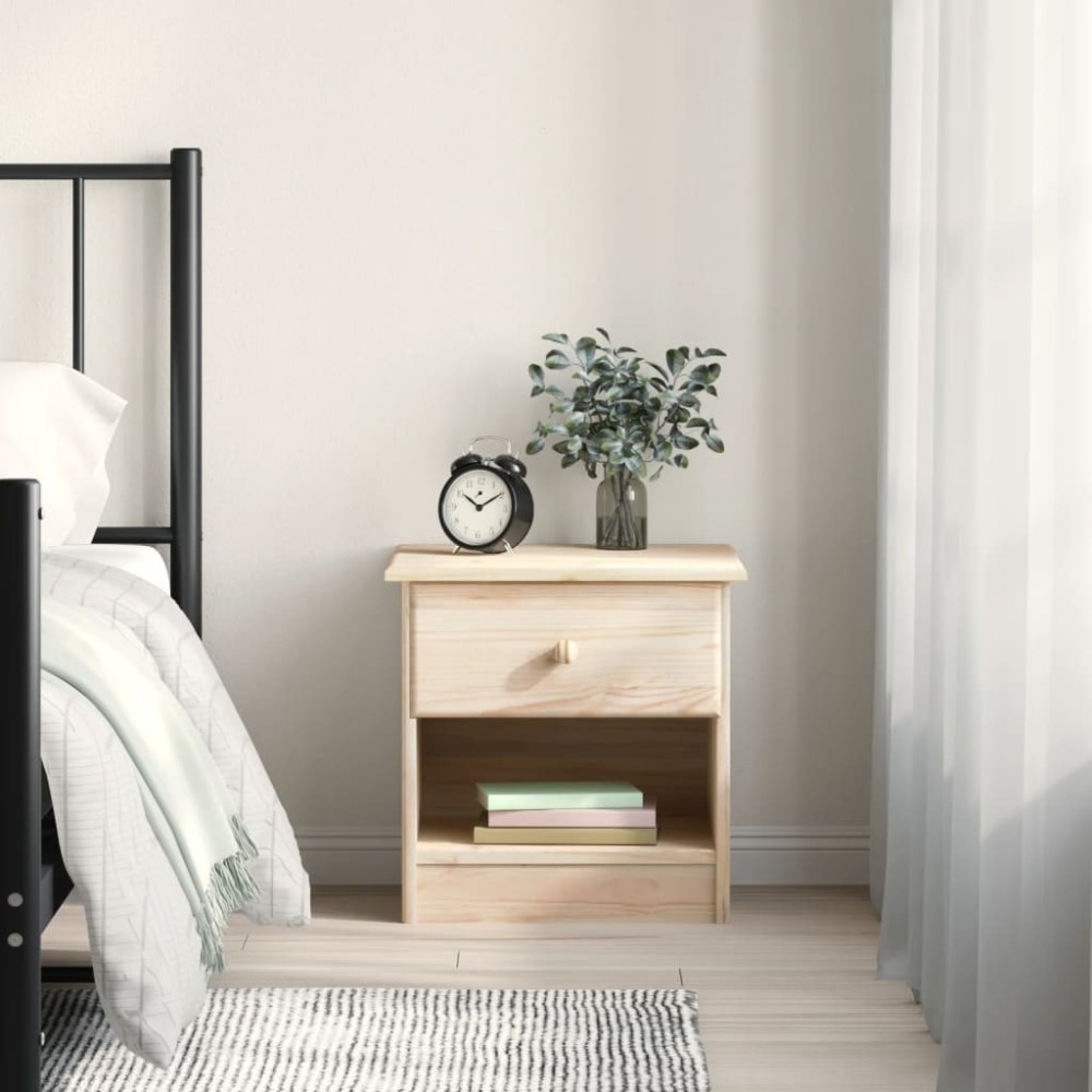 Bedside Cabinet ALTA 41x35x55 cm Solid Wood Pine