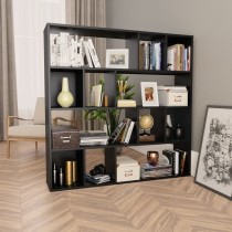 Room Divider/Book Cabinet White 110x24x110 cm Engineered Wood