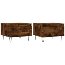 Coffee Tables 2 pcs Black 50x46x35 cm Engineered Wood