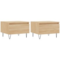 Coffee Tables 2 pcs Black 50x46x35 cm Engineered Wood