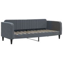 Daybed with Mattress Dark Grey 90x190 cm Velvet