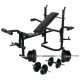 Weight Bench with Weight Rack, Barbell and Dumbbell Set 30.5kg