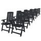 11 Piece Outdoor Dining Set Plastic Anthracite
