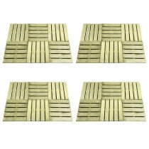 24 pcs Decking Tiles 50x50 cm Wood Brown