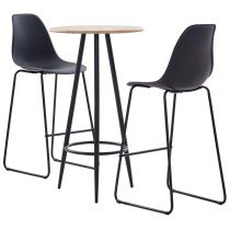 5 Piece Bar Set Plastic Grey