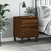 Bedside Cabinets 2 pcs Smoked Oak 40x35x50 cm Engineered Wood