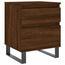 Bedside Cabinets 2 pcs Smoked Oak 40x35x50 cm Engineered Wood