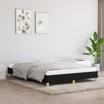 Bed Frame Black 180x200 cm 6FT Super King Fabric