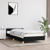 Bed Frame with Headboard Black 180x200cm 6FT Super King Fabric