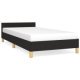 Bed Frame with Headboard Black 180x200cm 6FT Super King Fabric