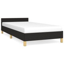 Bed Frame with Headboard Black 180x200cm 6FT Super King Fabric