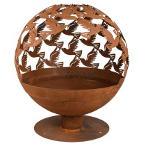 Esschert Design Fire Pit Laser Cut Birds Rust